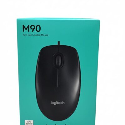 Logitech M90 Wired USB Mouse – Reliable Tracking, Simple Setup, Full-Size Comfort